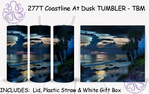277T Coastline At Dusk TUMBLER - TBM