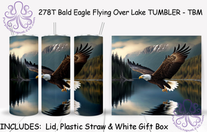 278T Bald Eagle Flying Over Lake TUMBLER - TBM
