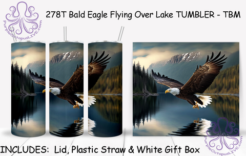 278T Bald Eagle Flying Over Lake TUMBLER - TBM