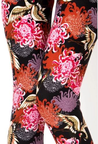 281 Japanese Crane LEGGINGS JV1-Q24B G