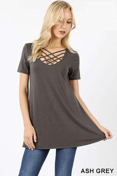 325 1/4S Triple Lattice TOP in ASH GREY