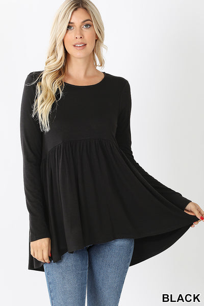 5970 4/4S Baby Doll TOP in BLACK
