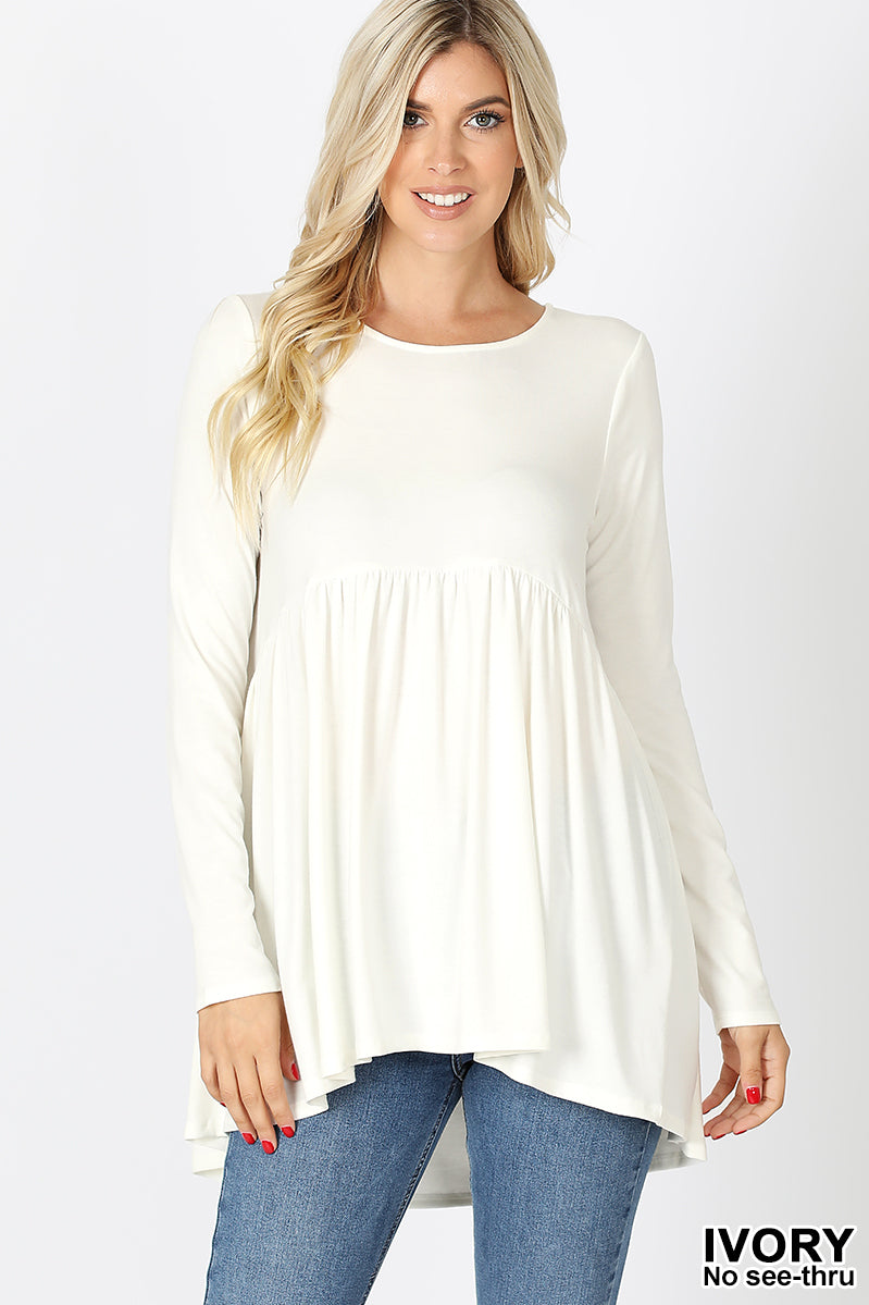 5971 4/4S Baby Doll TOP in IVORY