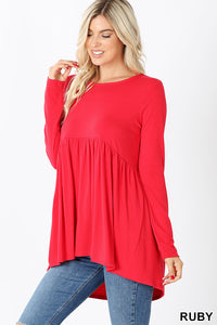 5972 4/4S Baby Doll TOP in RUBY