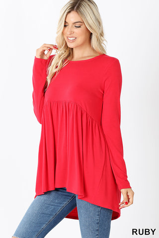 5972 4/4S Baby Doll TOP in RUBY