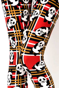 600 Panda Plaid LEGGINGS