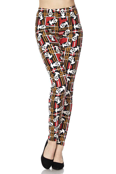 600 Panda Plaid LEGGINGS