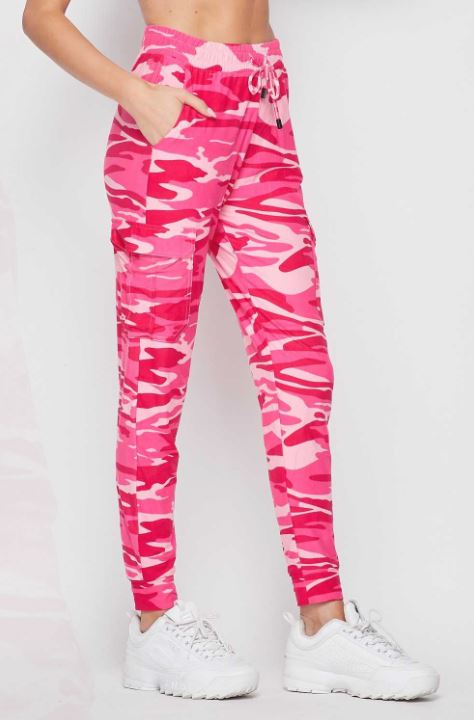 628cj Pink Camo CARGO JOGGERS
