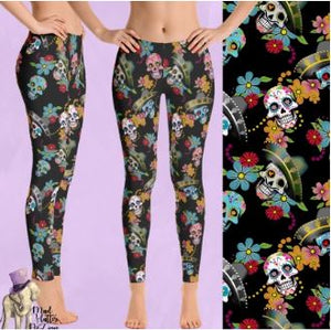 7016D Day Of The Dead LEGGINGS