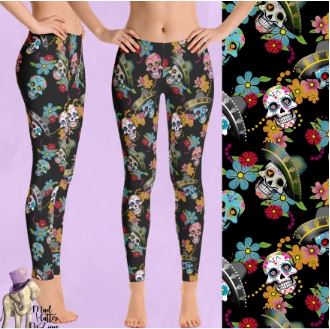 7016D Day Of The Dead LEGGINGS