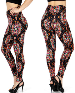 732 Tribal Diamonds  LEGGINGS ..  NAMED by Crystal Brown JV1-Q4B G