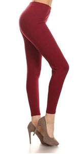 738 Burgundy SOLID 3X5X LEGGINGS