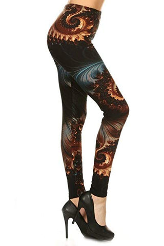 778 Wooded Paisley LEGGINGS & CAPRI