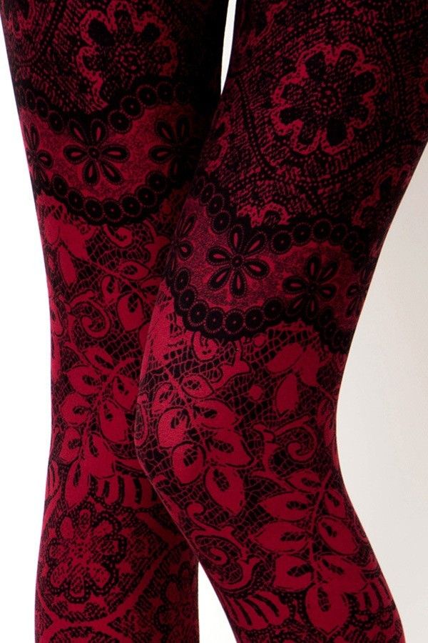 794 - Wine Lace LEGGINGS