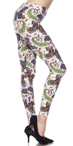 806 Mardi Gras Butterfly LEGGINGS & CAPRI & Kids