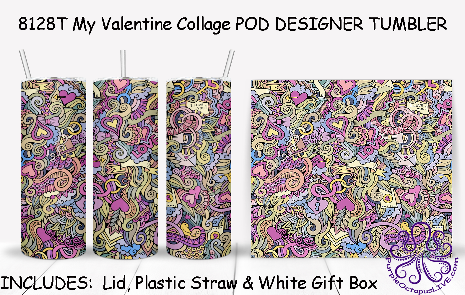 8128T My Valentine Collage POD DESIGNER TUMBLER - TBM