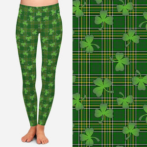8135 Shamrock Plaid DESIGNER LEGGINGS  JV-A35