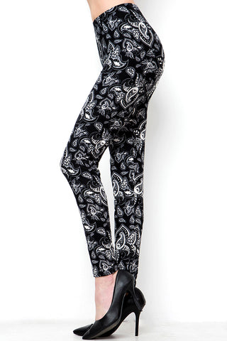 822 Black Paisley LEGGINGS
