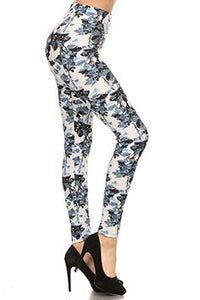 831 Blue Grapevine Leggings
