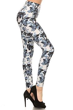 831 Blue Grapevine Leggings