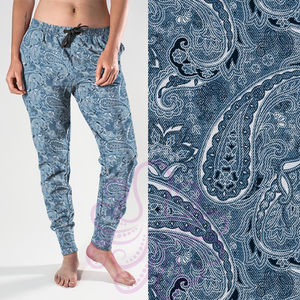 8336j Patti's Denim Look Paisley POD DESIGNER JOGGERS