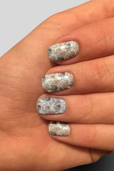 8349n Amber's Smokey Paisley CUSTOM PRINT NAIL STRIPS