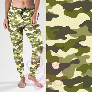 8354j Lisa's Green Camo POD JOGGERS