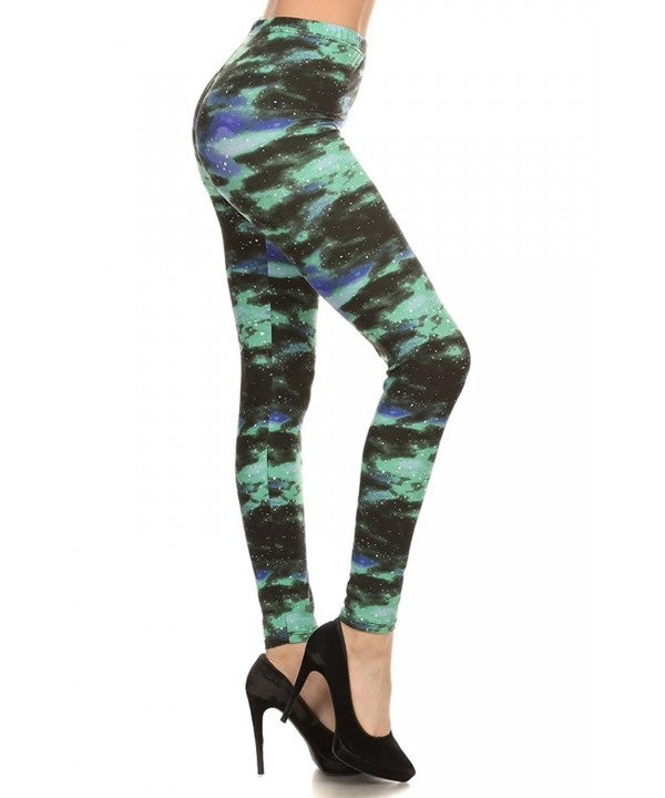 835 Green Galaxy LEGGINGS