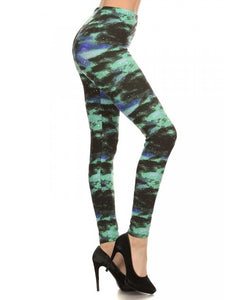 835 Green Galaxy LEGGINGS