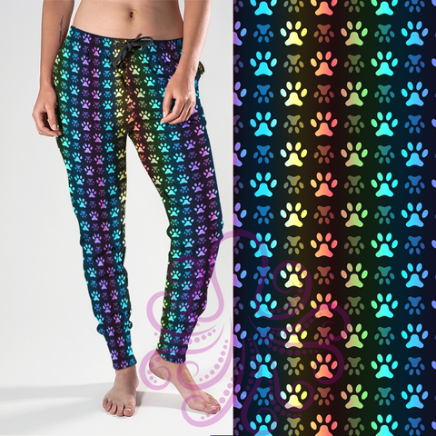 8366j Melissa's Colorful Paws POD DESIGNER JOGGERS