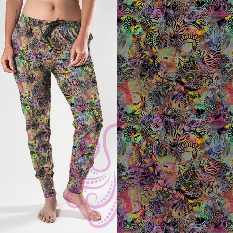 8368j Kathy's Indian Motif TD POD DESIGNER JOGGERS