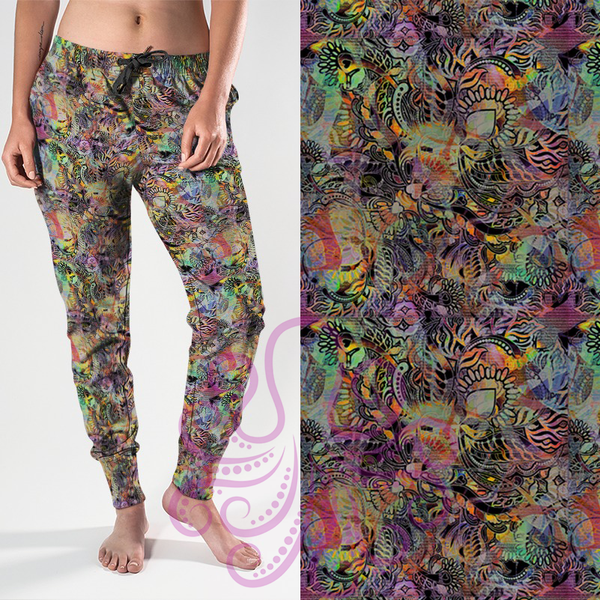 8368j Kathy's Indian Motif TD POD DESIGNER JOGGERS