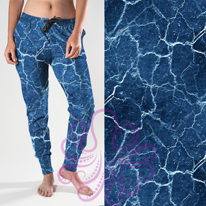 8369j Carol's DL Blue Marble POD DESIGNER JOGGERS