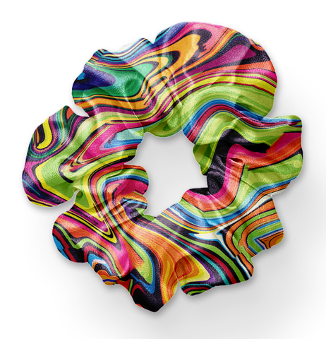 8375hs Neon Fluid Art POD HAIR SCRUNCHIE