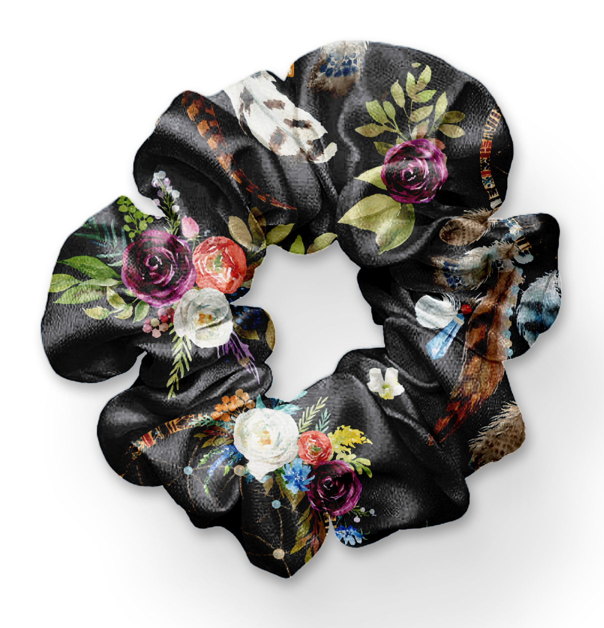 8377hs Melanie's Midnight Dream Catcher POD HAIR SCRUNCHIE