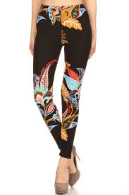 837 Mardi Gras on Black LEGGINGS & CAPRI