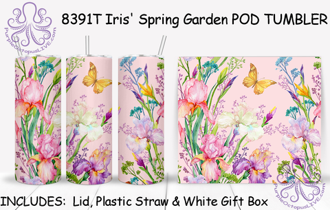 8391 Iris' Spring Garden POD TUMBLER - TBM