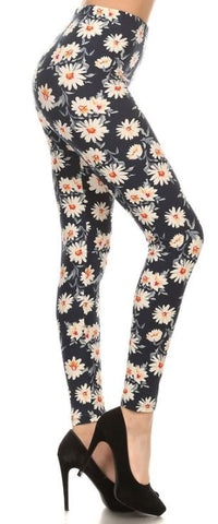 849 Lots of Daisies LEGGINGS & CAPRI