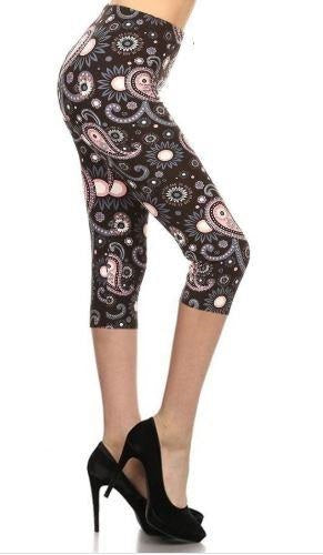 871 Pink Paisley LEGGINGS & CAPRI