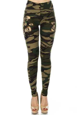 925 Army Skulls on Camo LEGGINGS