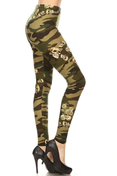 925 Army Skulls on Camo LEGGINGS