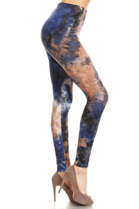 938 Sandy Blues Tie Dye LEGGINGS