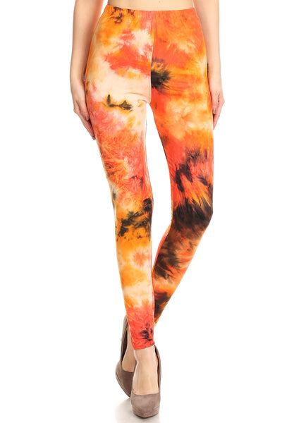 939 Burnt Orange Tie Dye LEGGINGS