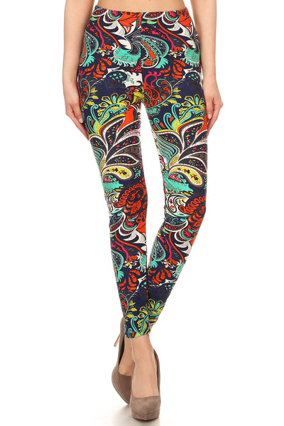 969 A Piece of Mint Paisley LEGGINGS