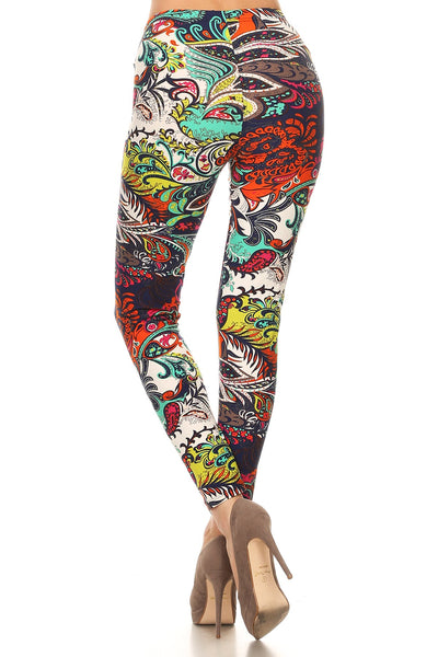 969 A Piece of Mint Paisley LEGGINGS