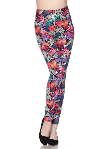 980 Forest Maze of Leaves LEGGINGS
