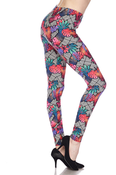 980 Forest Maze of Leaves LEGGINGS