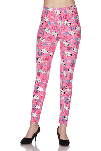 987 Dalmation Puppies on Pink LEGGINGS