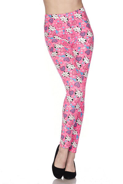987 Dalmation Puppies on Pink LEGGINGS