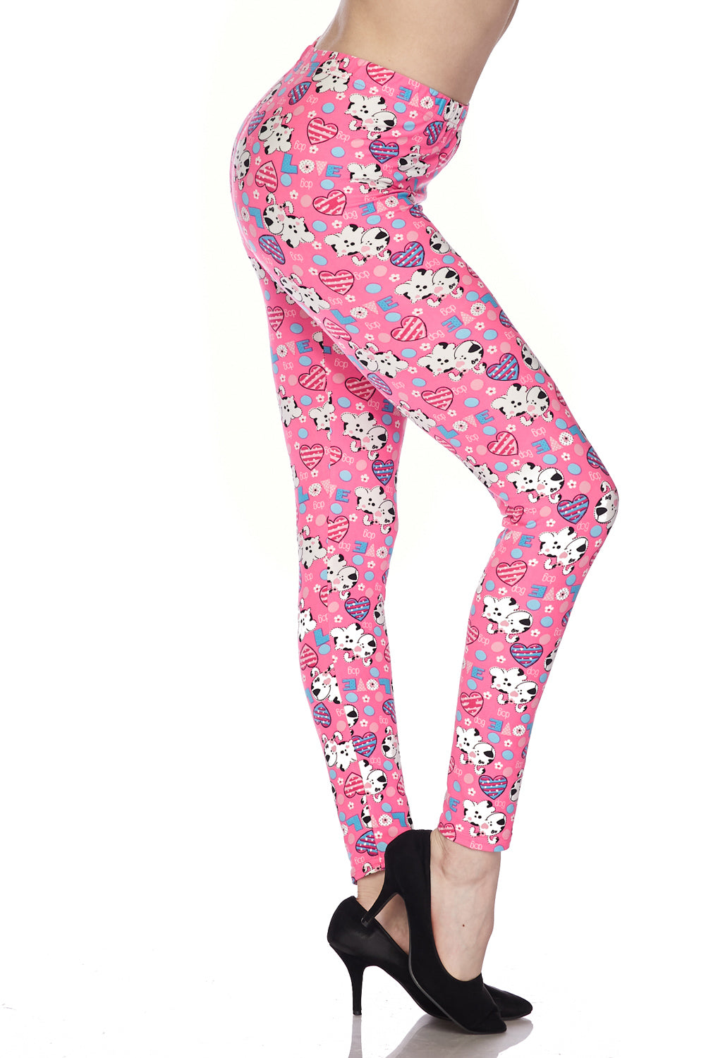 987 Dalmation Puppies on Pink LEGGINGS